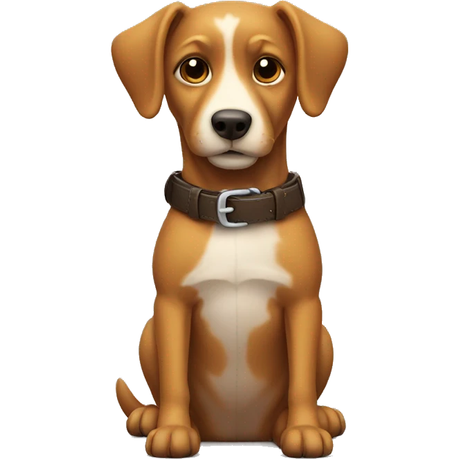 Dog holding belt emoji