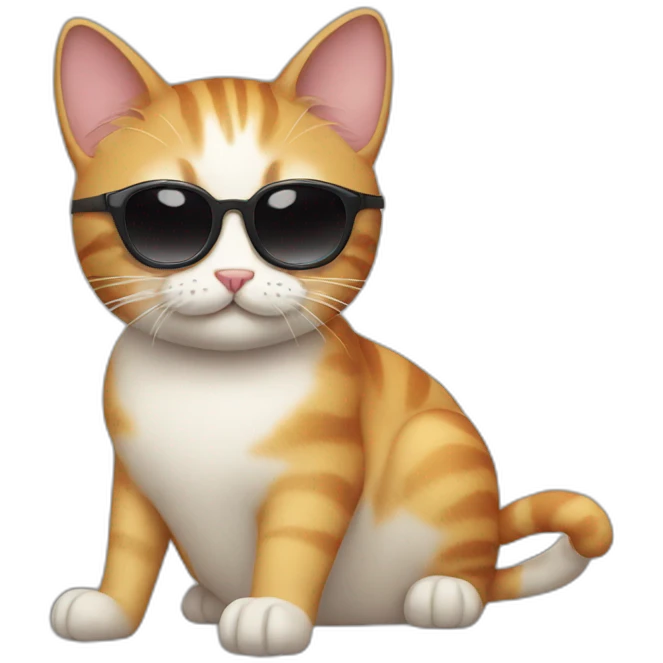 Cat with sunglasses emoji