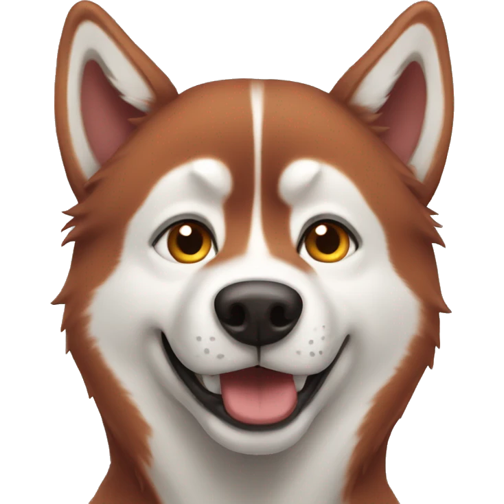 Red husky  emoji