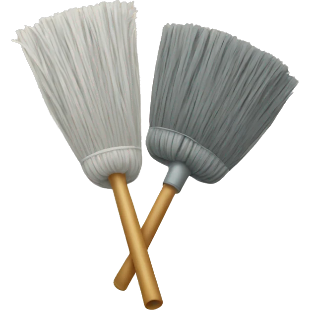 broom and mop crossed emoji