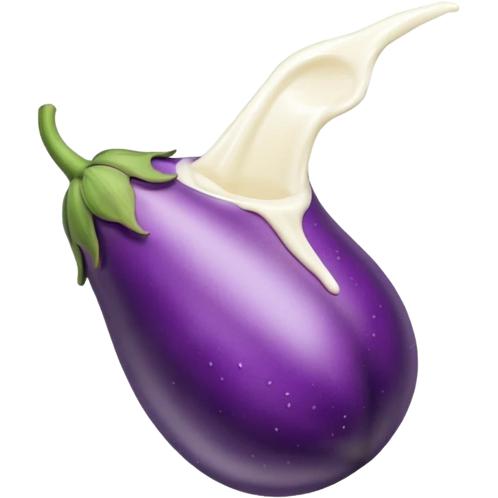 eggplant with milk emoji