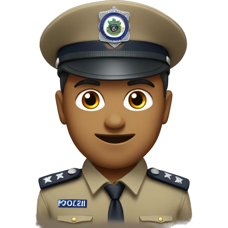 KHEDA POLICE in khakhi uniform  emoji