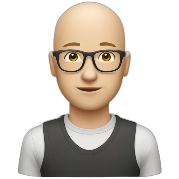 ux designer white bald emoji