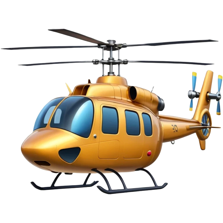 helicopter with a big smile and funny eyes emoji