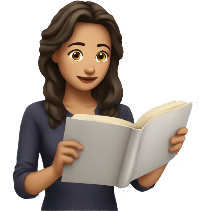 Actriz leyendo guion emoji