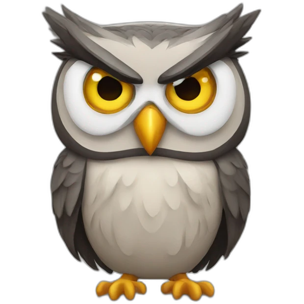 angry owl emoji
