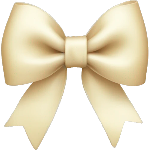 Very light vanilla colored bow  emoji