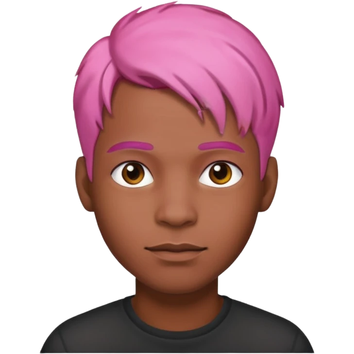  balck manpink haired man emoji