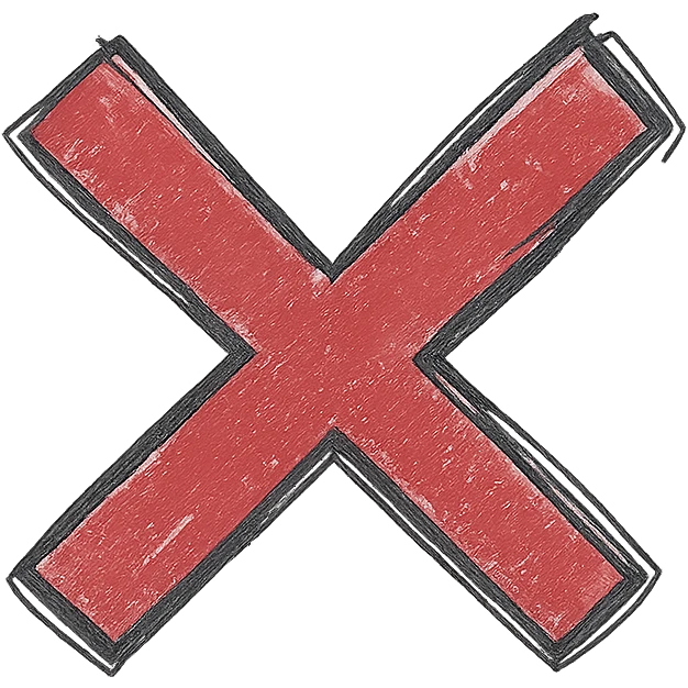 red X mark icon emoji
