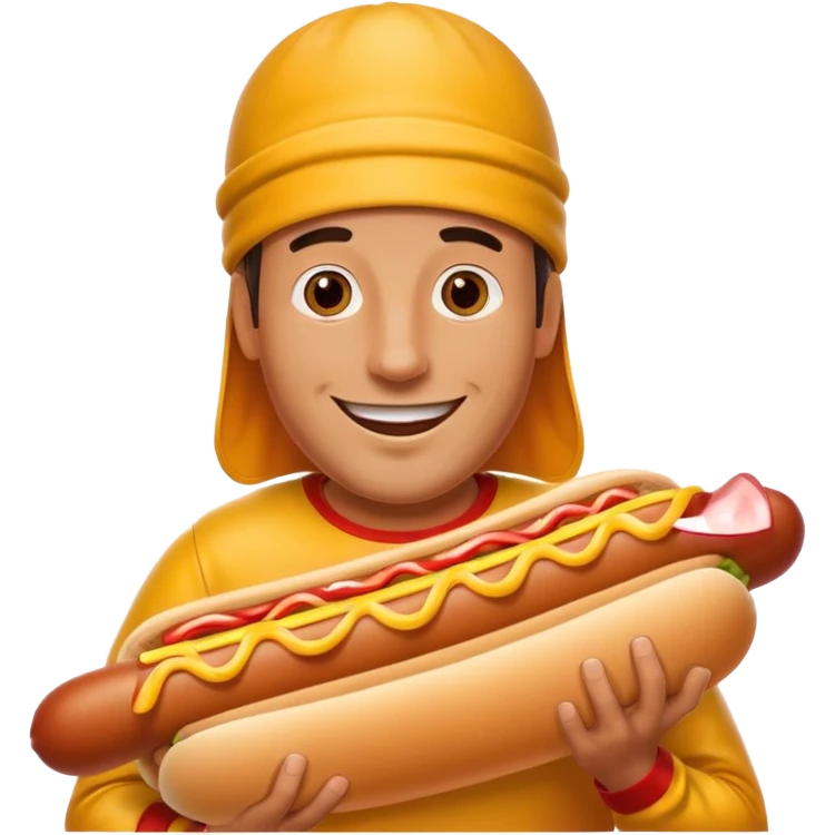hombre vestido de perro calentero  emoji