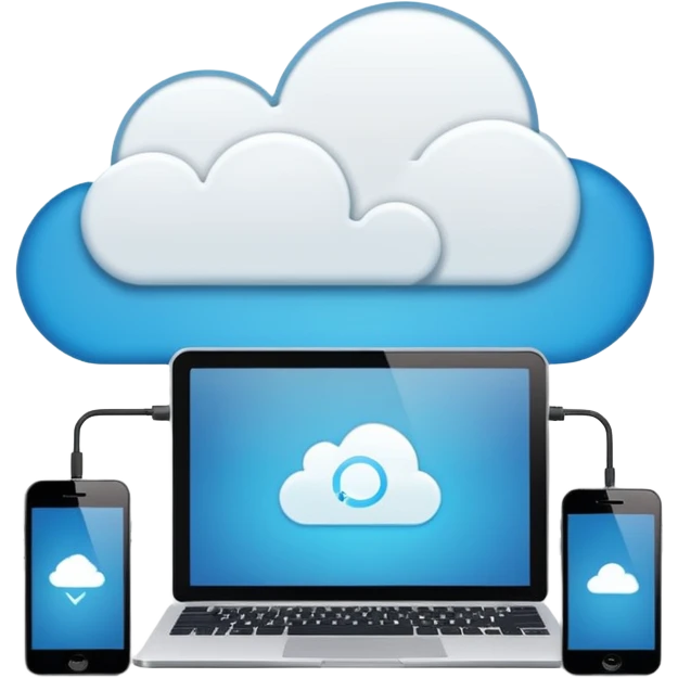 digital project, cloud and devices emoji