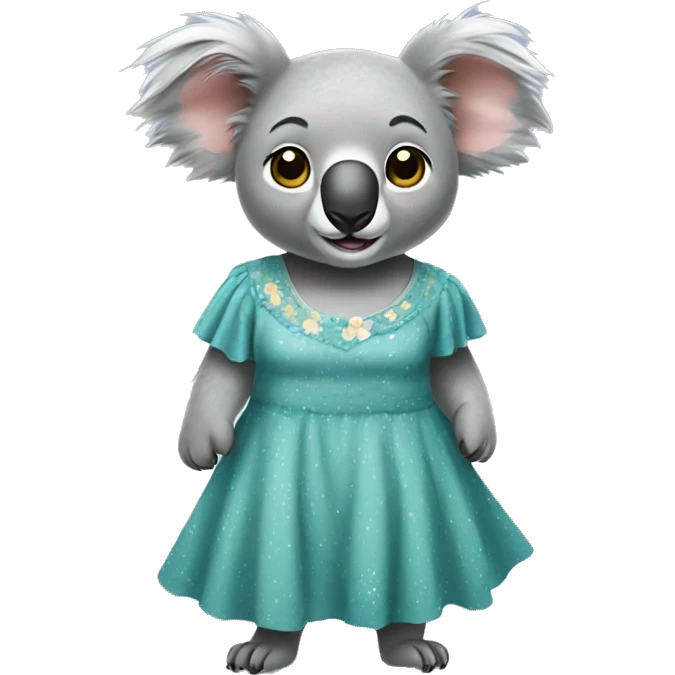koala with a dress emoji