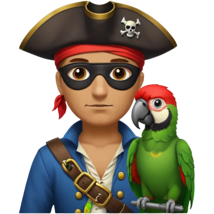 pirate and parrot emoji