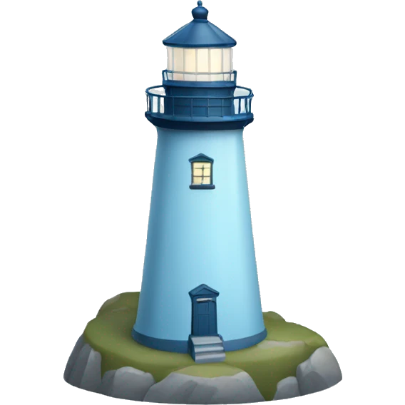 light blue lighthouse  emoji