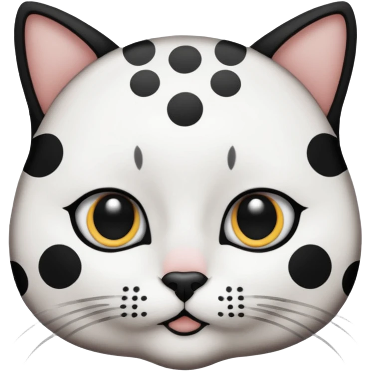 polka dots human body and cat face emoji