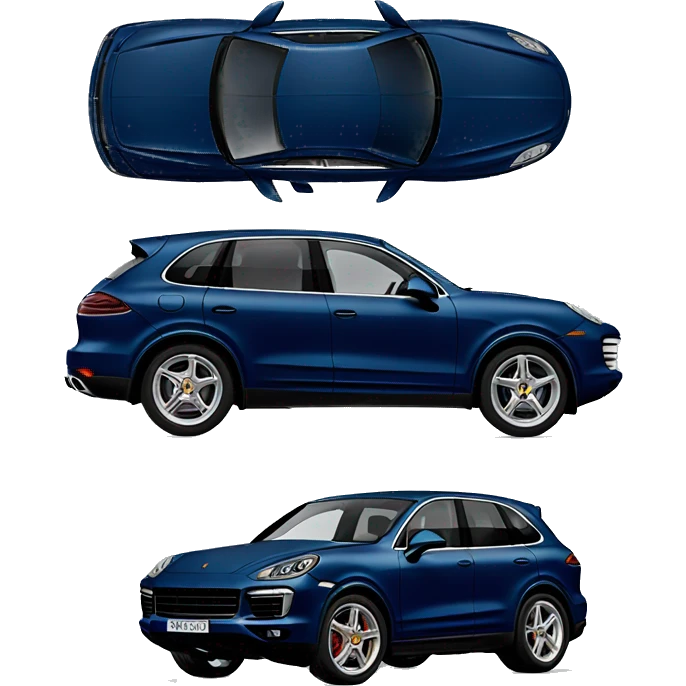 Porsche Cayenne Dark blue emoji