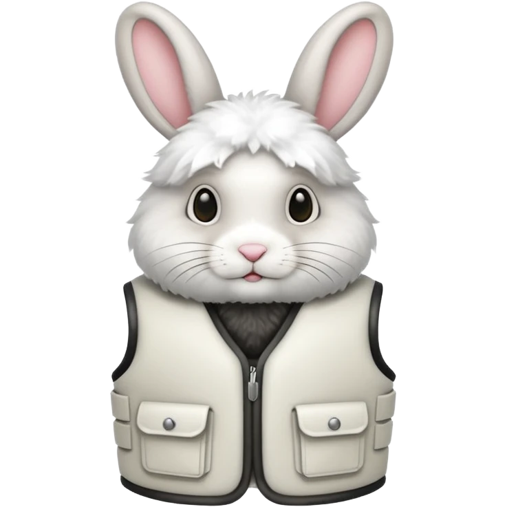 rabbit wearing bullet proof emoji