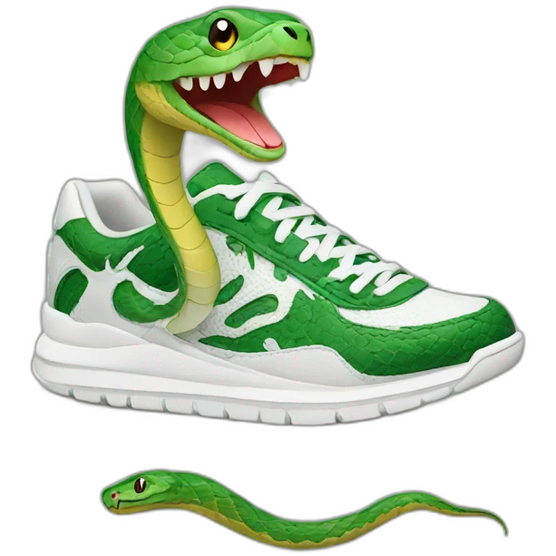 snake with sneakers emoji