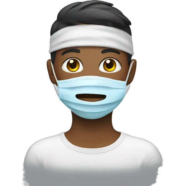 Face with face mask on emoji