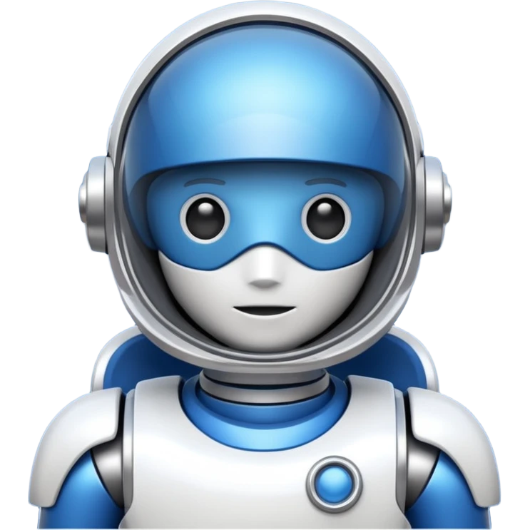 blue and white astrobot copilot emoji