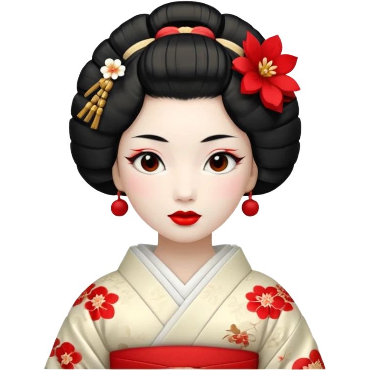 white geisha emoji