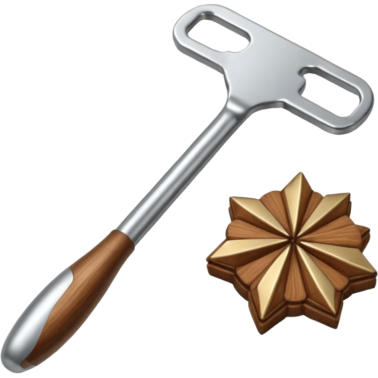 Metal walnut cracker tool emoji