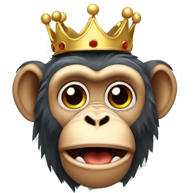 monkey wih crown emoji