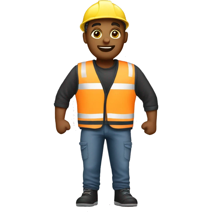 Dancer with construction vest emoji