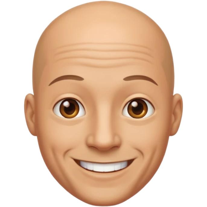 Bald Man  smiling  emoji