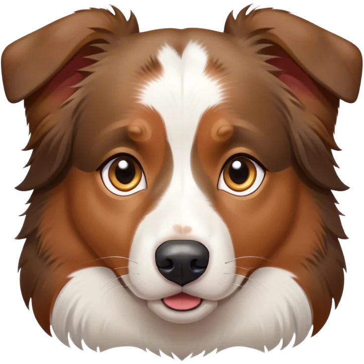 tricolor australian shepherd looking suspiciously emoji