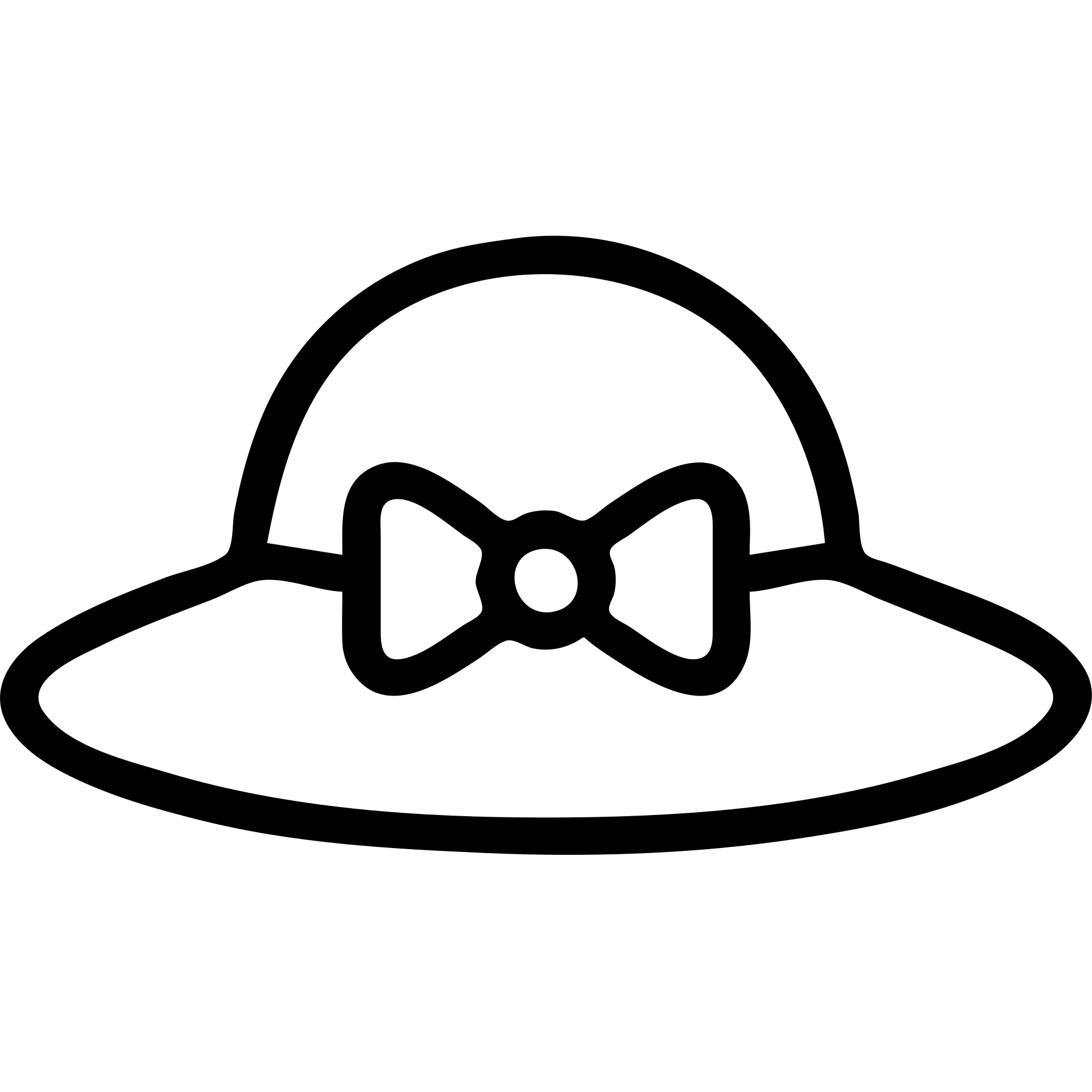 outlined lady's hat with a pink bow icon emoji