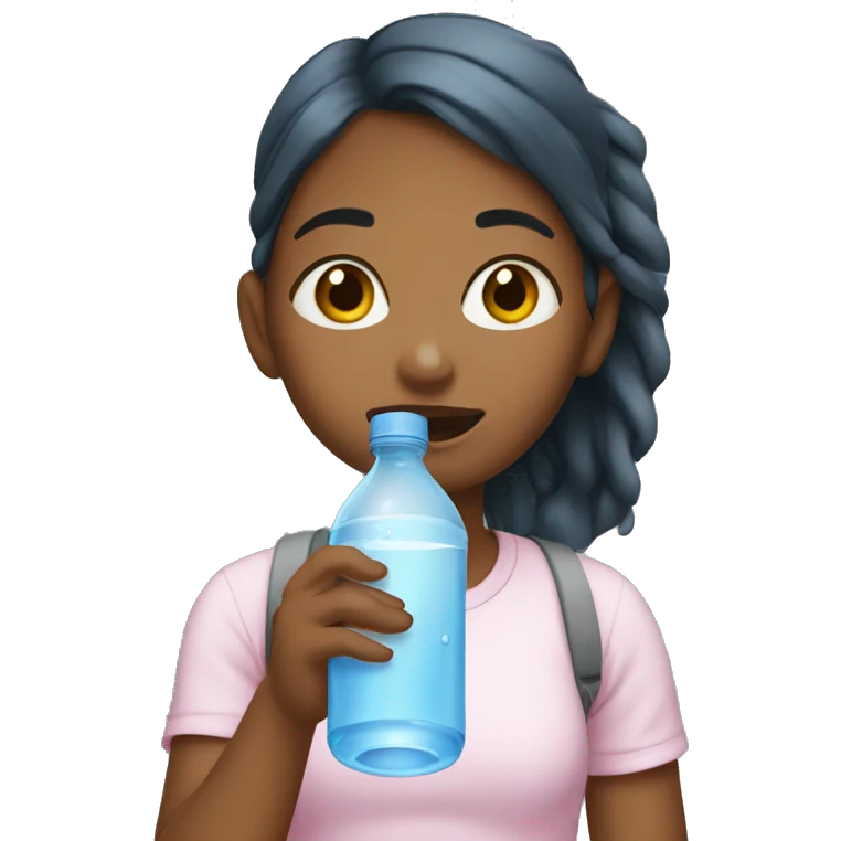 Girl drinking water emoji