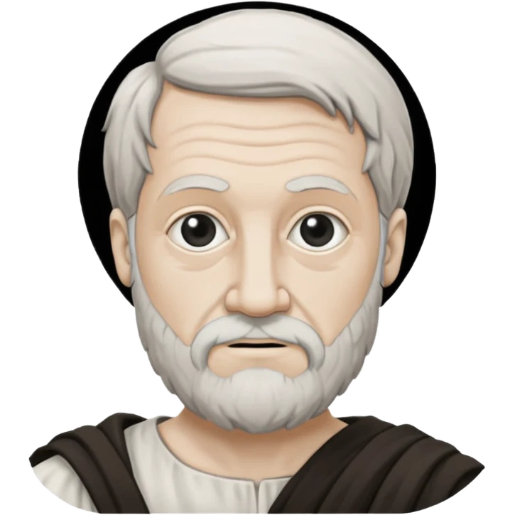 can you produce a black and white hand drawing of Aristotle ? emoji