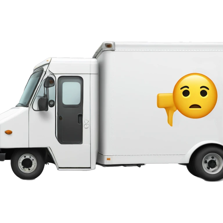 Boxtruck with letters "SWIPE” on the side emoji