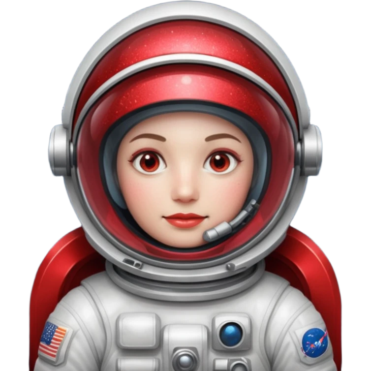 red glitter astronaut emoji