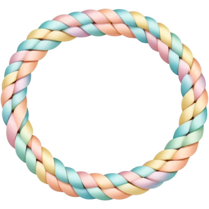 Colorful pastel friendship bracelet emoji