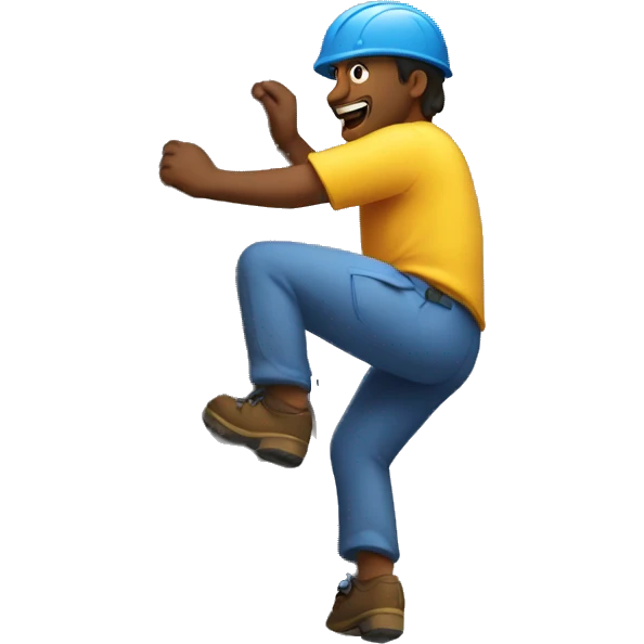 a person climbing emoji