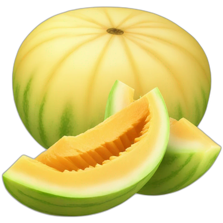 Yellow melon and slice emoji
