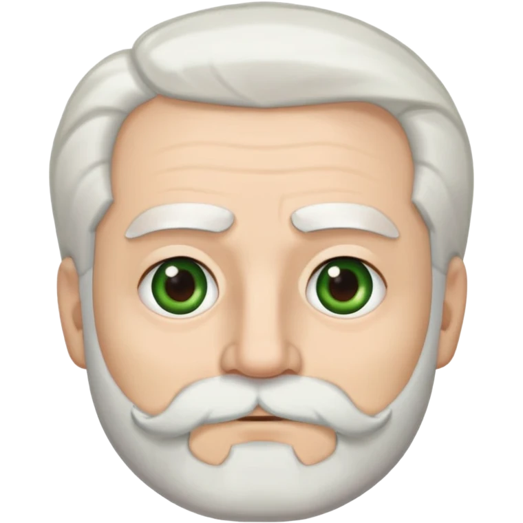 Start with Jaap with white beard; change beard length to medium; change eyebrows to black; change eye color to hazel green
 emoji