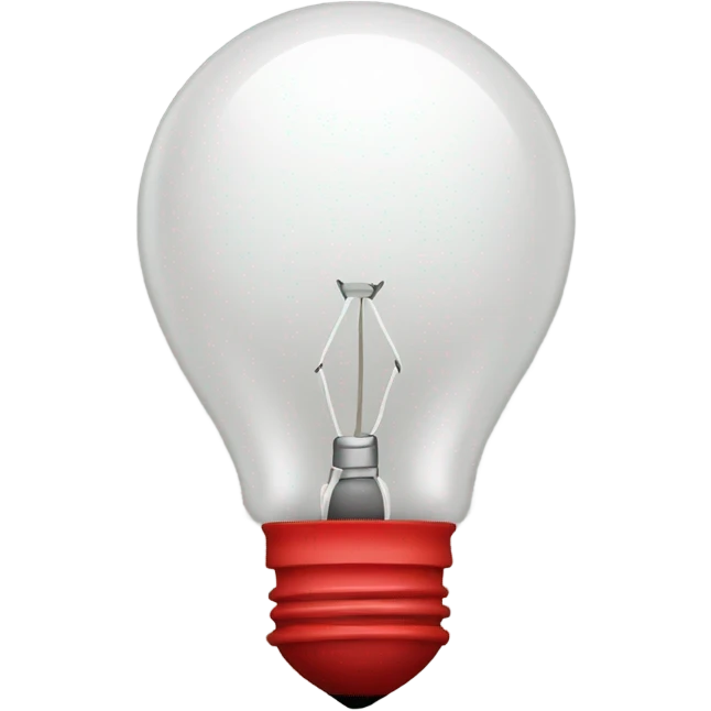 A red bulb nervous emoji