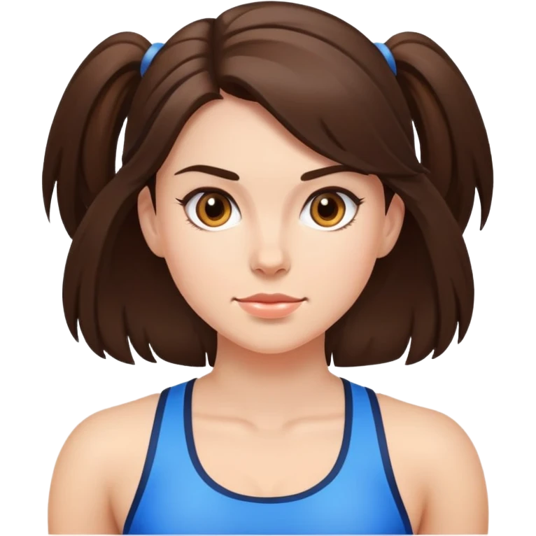 gym girl brunette hair emoji