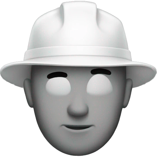White engineer hat emoji