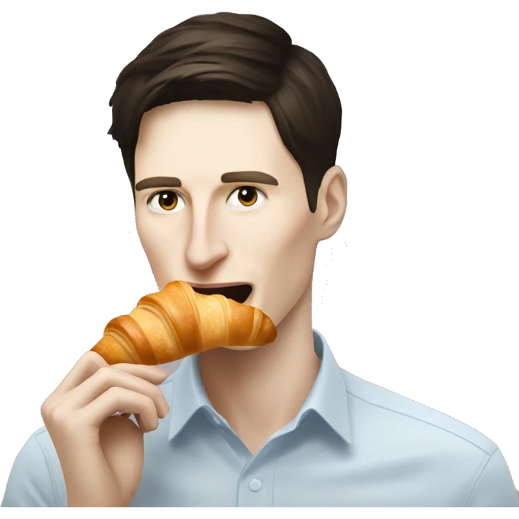 Pavel durov eats croissant emoji