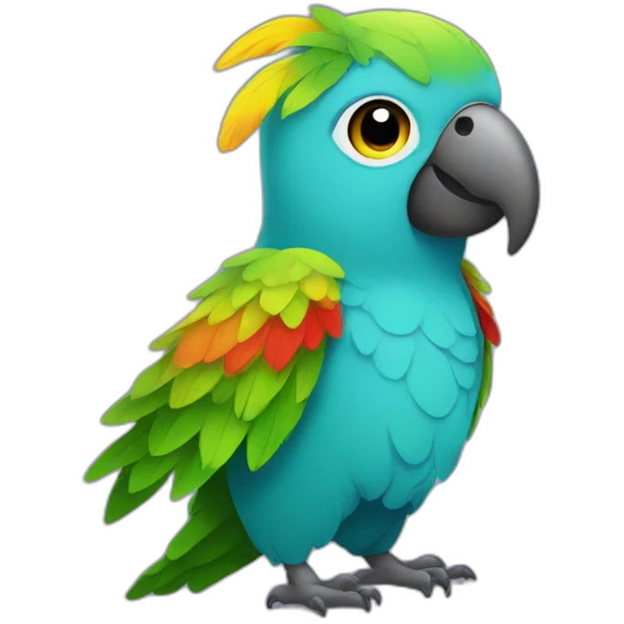 Little parrot in a costume emoji
