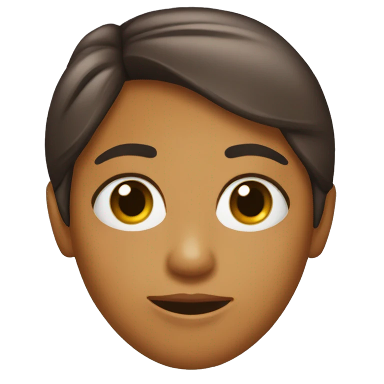 Chica con los ojos marrones y pelo marrón  emoji