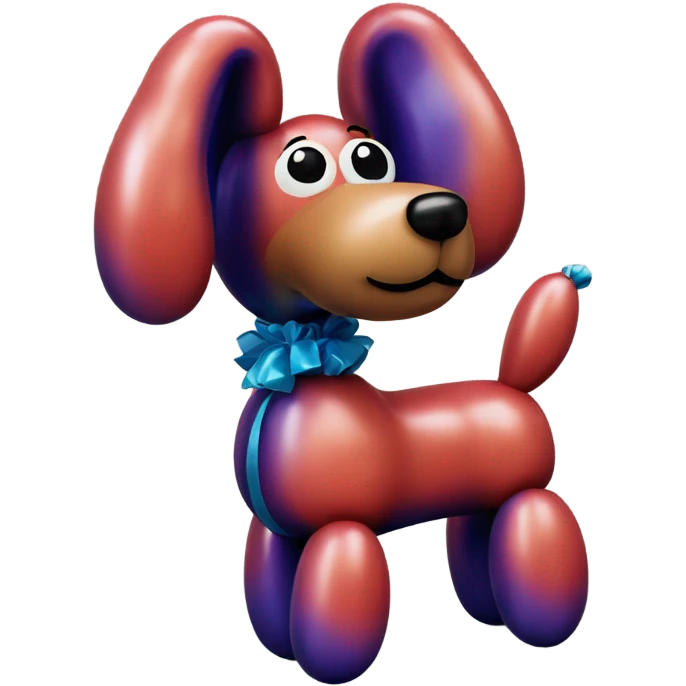 classic balloon dog made from a balloon emoji