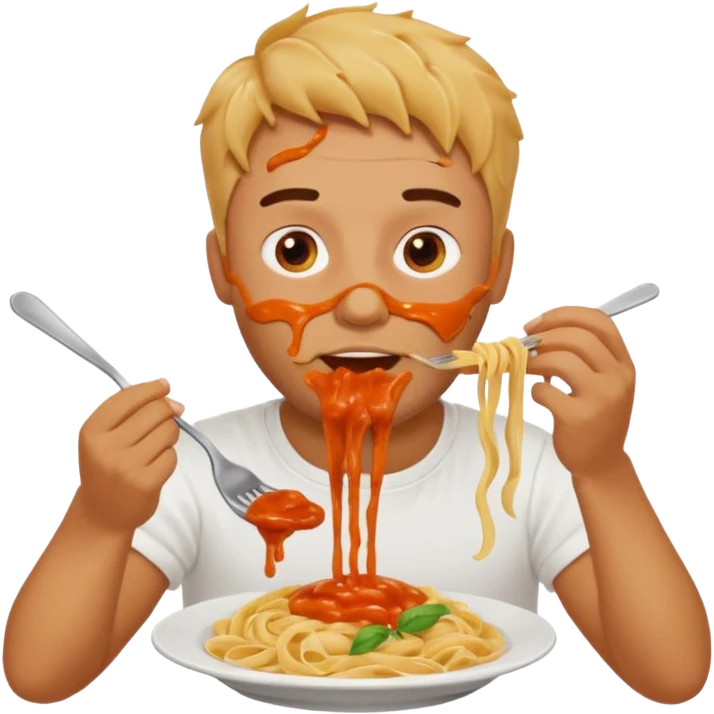 the man who eats pasta emoji
