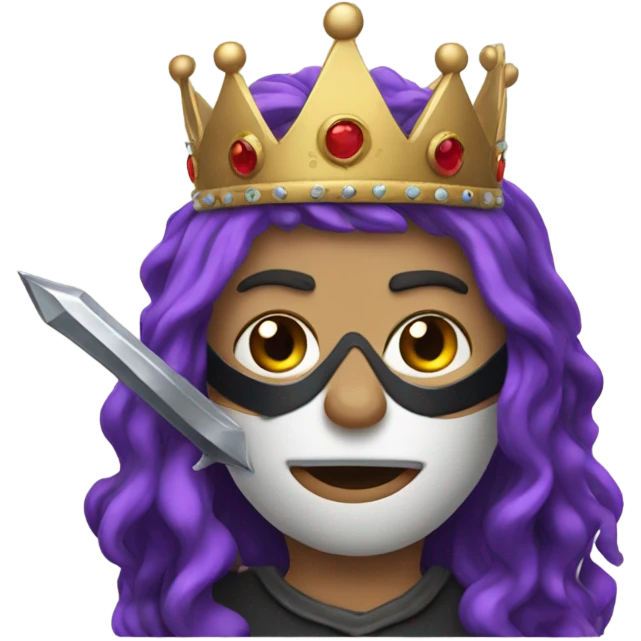 Me wearing crown with sword and eye patch emoji
