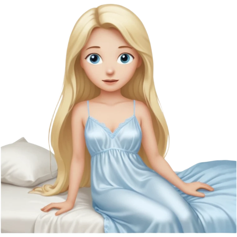busty pawg long blonde hair pale blue eyes intimate bed pose sfw emoji