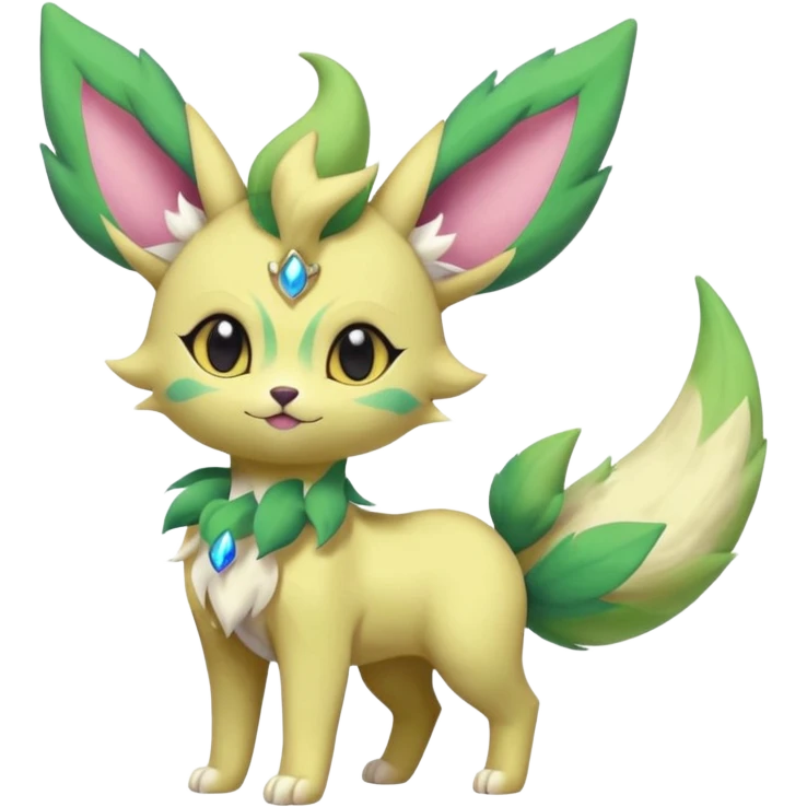  Fey Toony Espurr-Leafeon-Skitty-Delcatty-Sprigatito-Purrloin-fusion-hybrid emoji